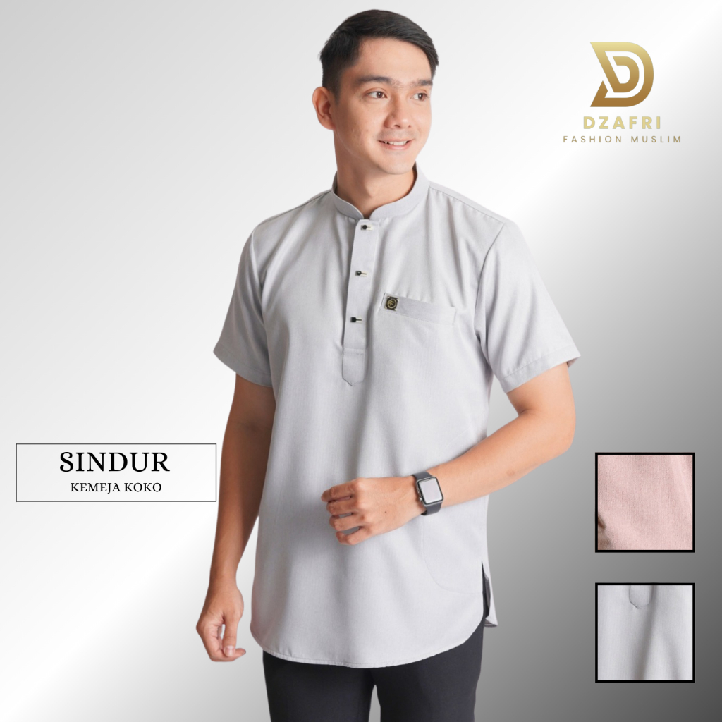 Baju Kemko Pria Dewasa Kemeja Koko Sindur Lengan Pendek Tersedia Ukuran Jumbo