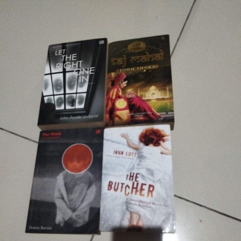 Taj Mahal John Shors, The Ninth, Let The Right One In John Ajvide Lindqvist, The Butcher John Lutz