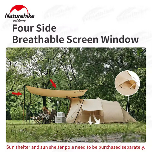 TENDA EAVES COTTON CLOTH 4 PERSON NATUREHIKE NH22ZP010