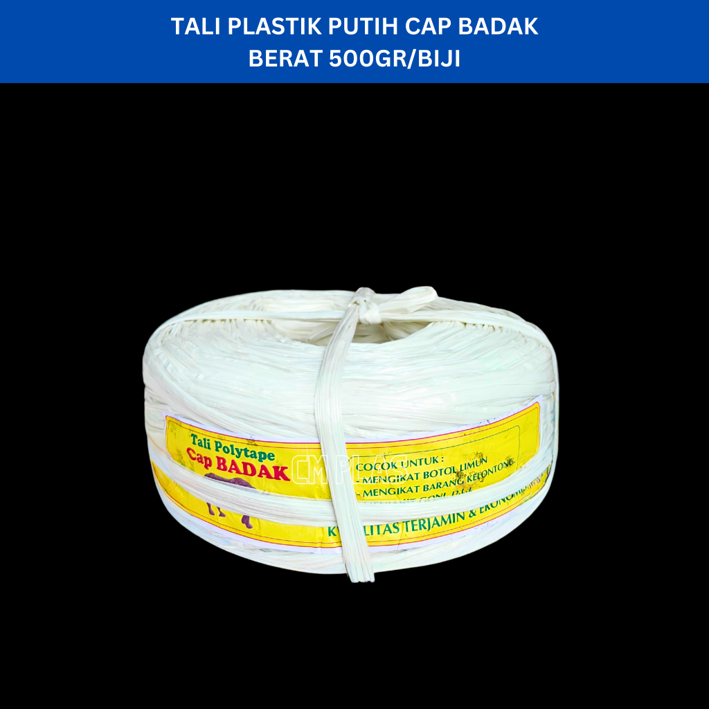 

Tali Plastik Putih Cap Badak 500GR