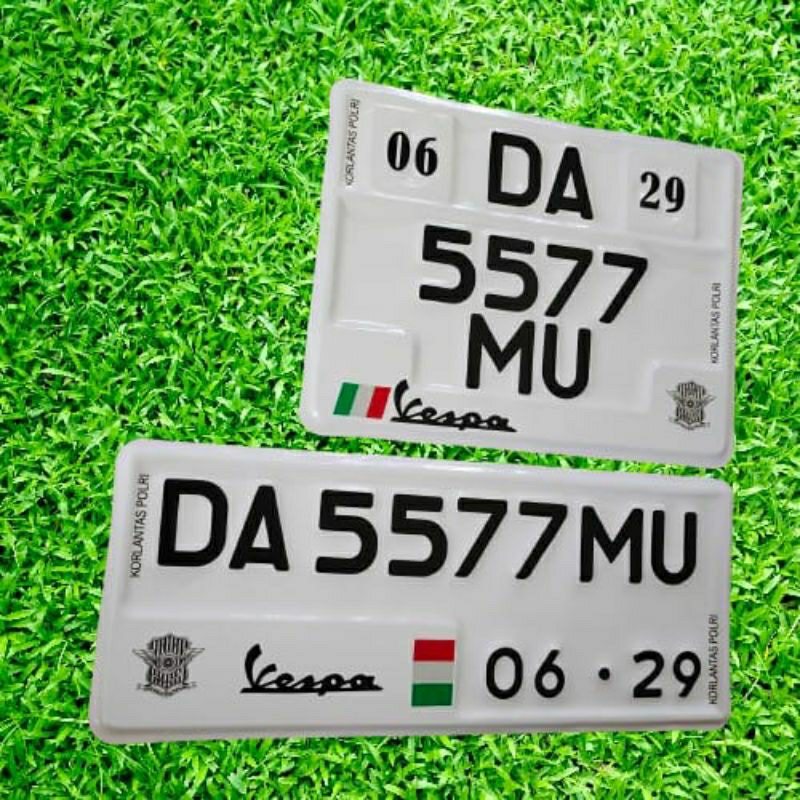 PLAT KOTAK ANGKA VESPA JADUL
