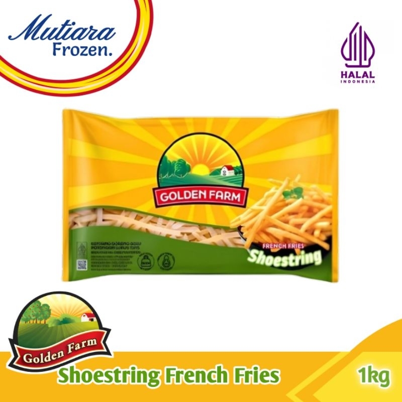 

GOLDEN FARM FRENCH FRIES SHOESTRING 1000 GRAM KENTANG GORENG 1 KG CEMILAN FROZEN