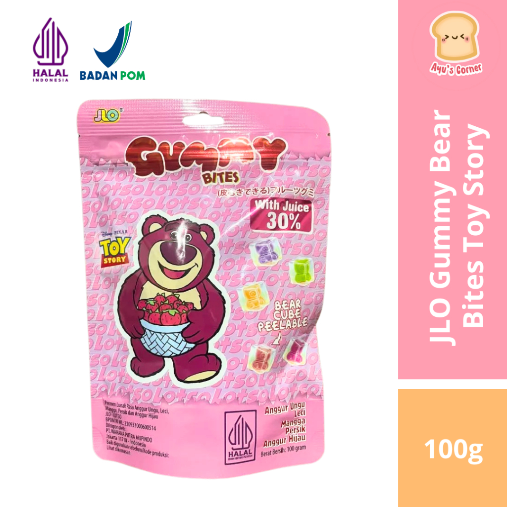 

Permen Lunak Buah Gummy Jelly Lotso Toy Story / Peeled Gummy JLO x Disney Original net 100grm