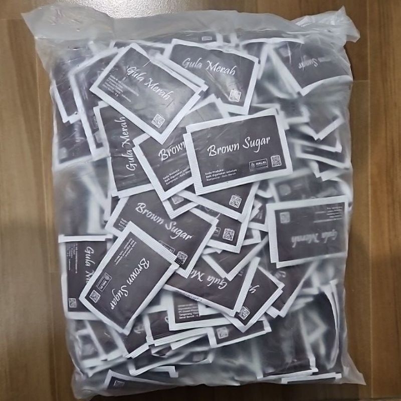

Gula aren sachet/ Brown sugar sachet/ Gula sachet hotel/ Gula cafe resto