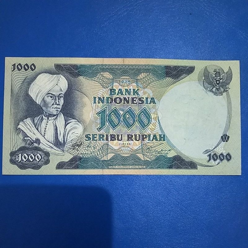 1000 Rupiah Diponegoro Tahun 1975 gress