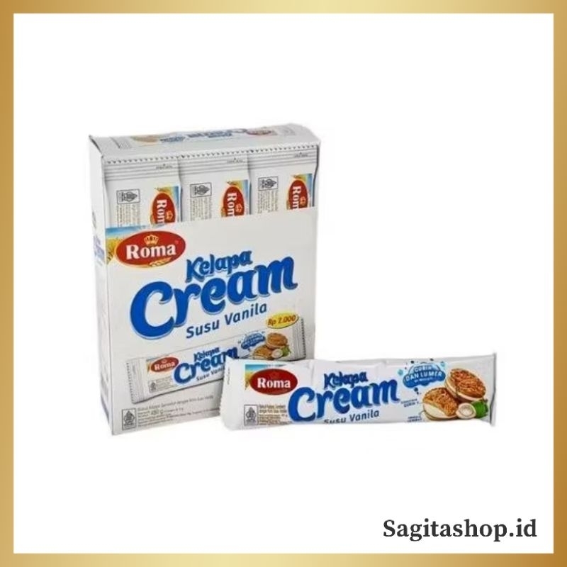

Roma Kelapa Cream Susu Vanila BOX Isi 12 Pcs