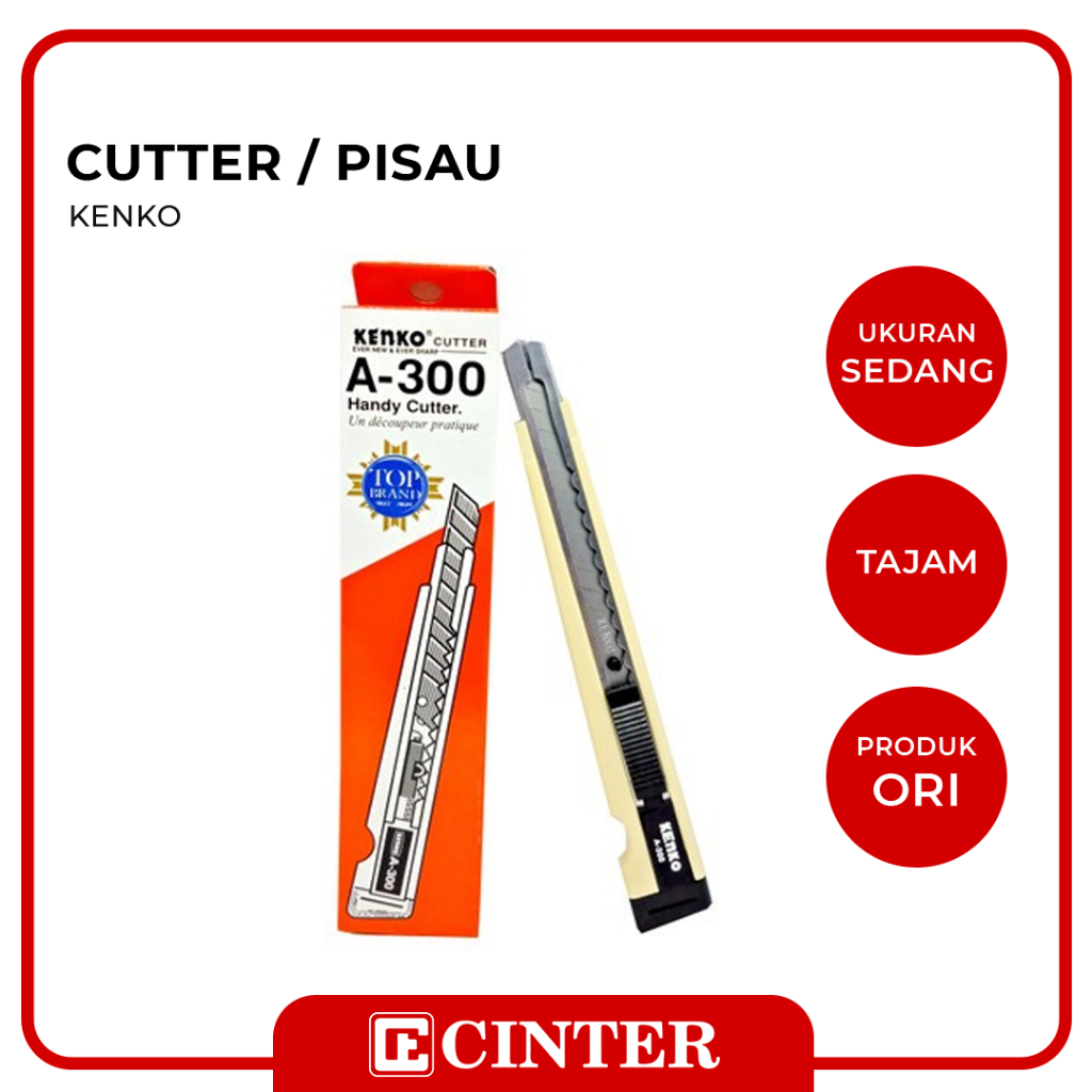 

KENKO - CUTTER SEDANG / PISAU KATER SEDANG A 300AL (AUTO LOCK)