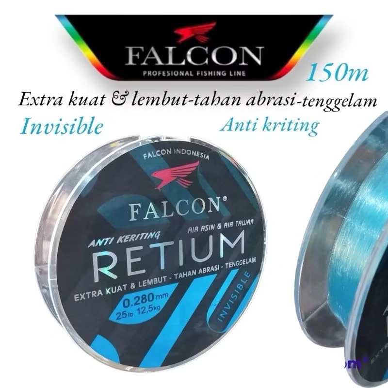 SENAR FALCON RETIUM 150 METER SENAR PANCING NILON GALATAMA GALAPUNG