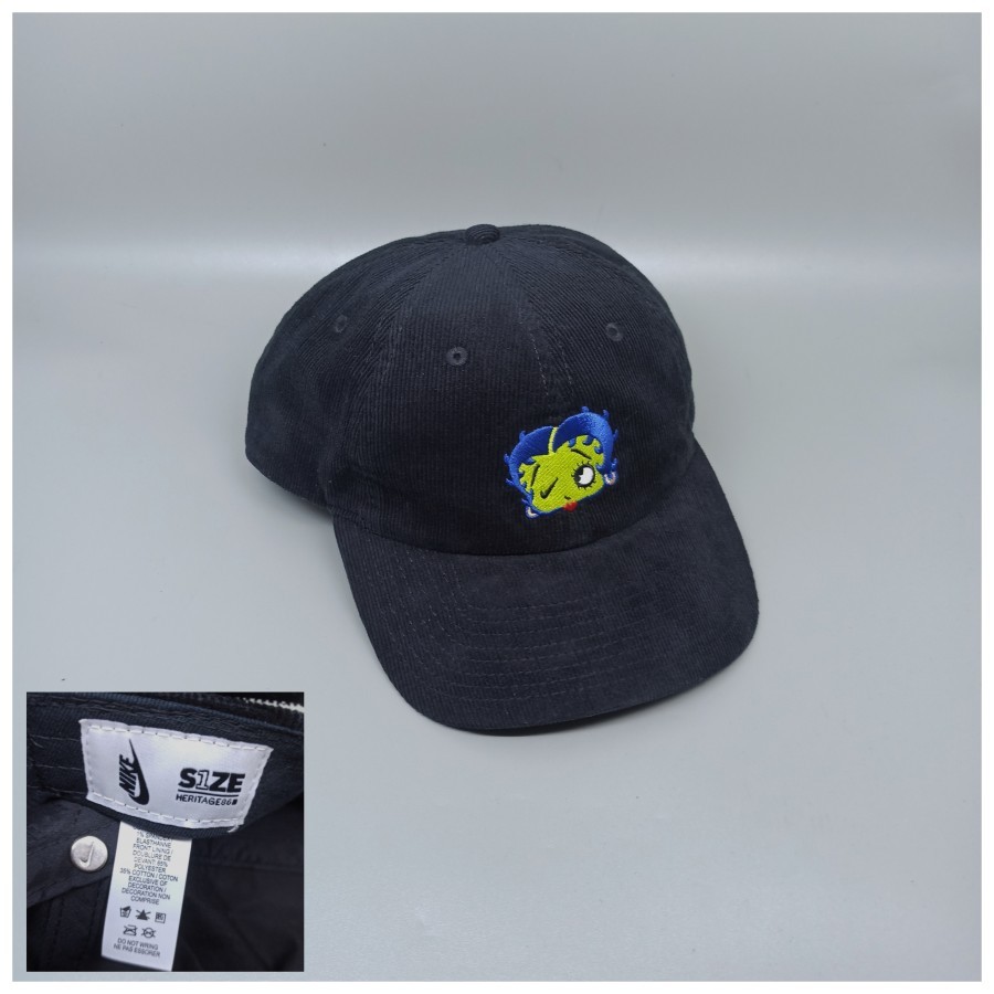 Topi NK x Betty Boop Cap Olivia Kim Corduroy Second Original 875