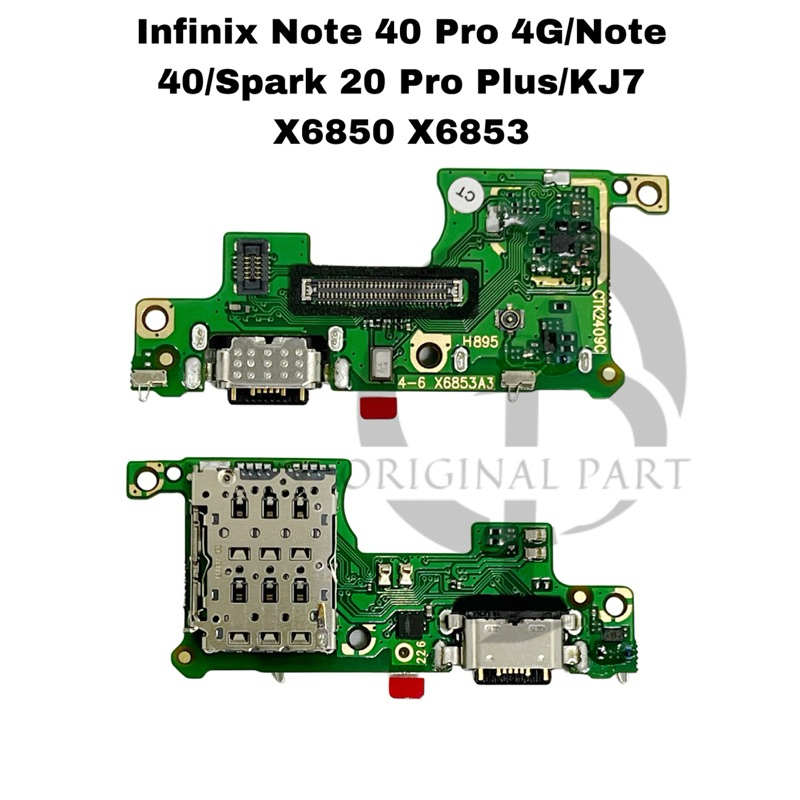 Papan Cas / Pcb Cas / Conector Cas Infinix Note 40 Pro 4G / Note 40 / Spark 20 Pro Plus / KJ7 X6850 