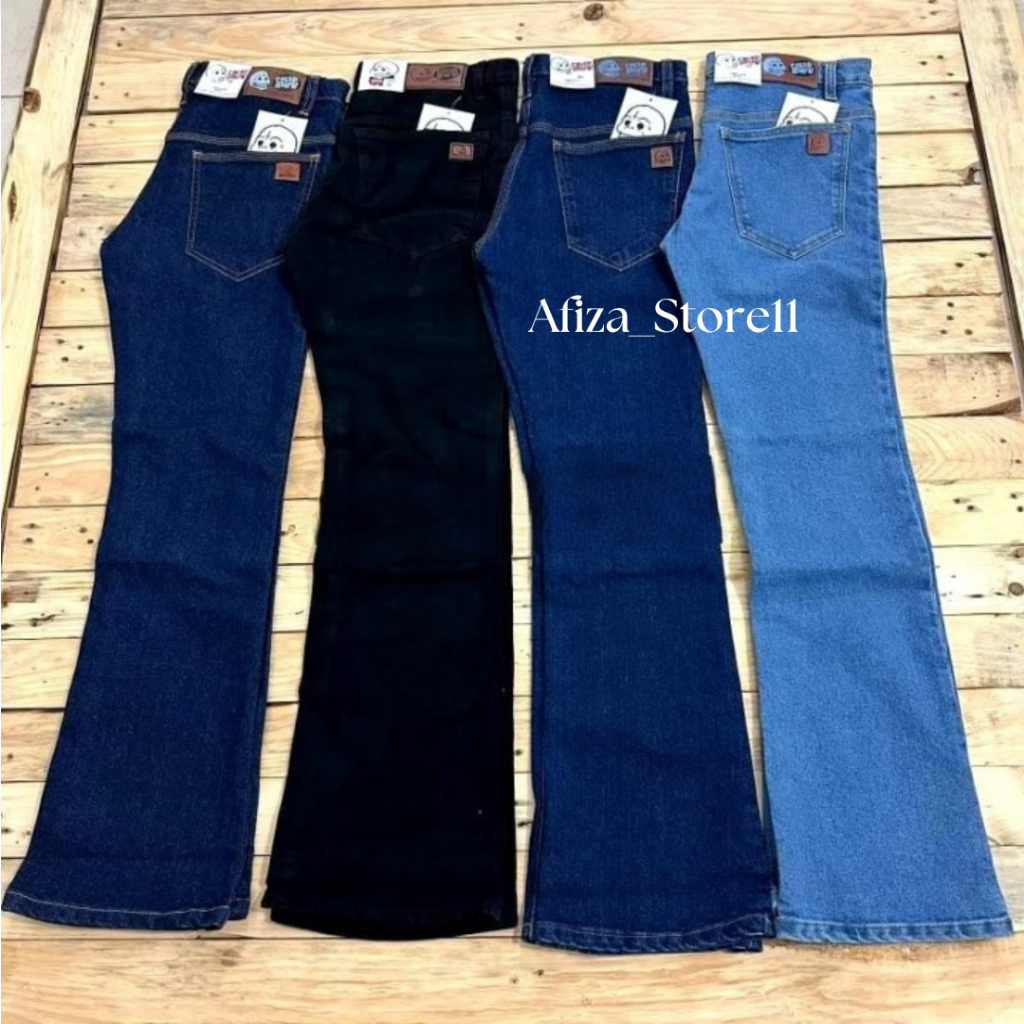 Celana Jeans Cutbray Pria Bootcut Komprang