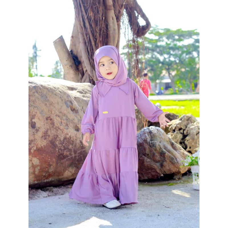 KIARA-GAMIS  ANAK PEREMPUAN  USIA  1- 9 TAHUN Gamis Anak Set Hijab