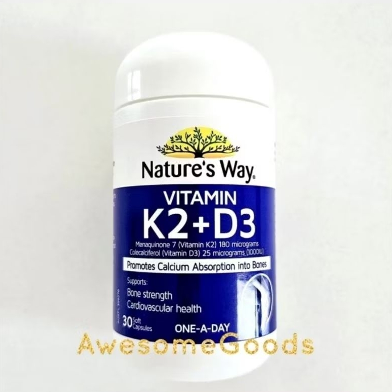 Nature's Way Vitamin K2 + D3 30 Capsules