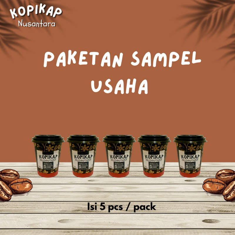 

PREMIUM 5 CUP KOPI / PAKETAN SAMPEL USAHA KOPIKAP NUSANTARA KOPI INSTAN GELAS