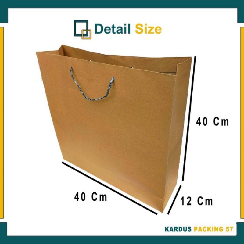 

PAPER BAG JUMBO 40X12X40 JUMBO/PAPER BAG CRAFT/PAPER BAG BUKET/TAS BELANJA CRAFT/PAPER BAG COKELAT/TAS HAMPERS/TAS KADO