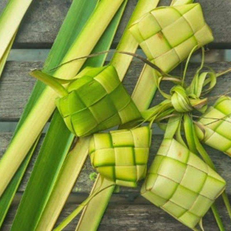 

cangkang ketupat dari jadur muda sedia per satu iket isi 10