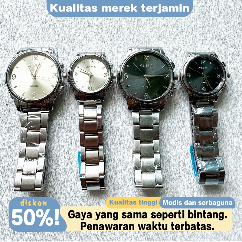 ALBA Jam Tangan Pria/Wanita alba Analog Strab Rubber GD03