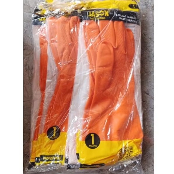 Sarung tangan karet latex tebal panjang Jason