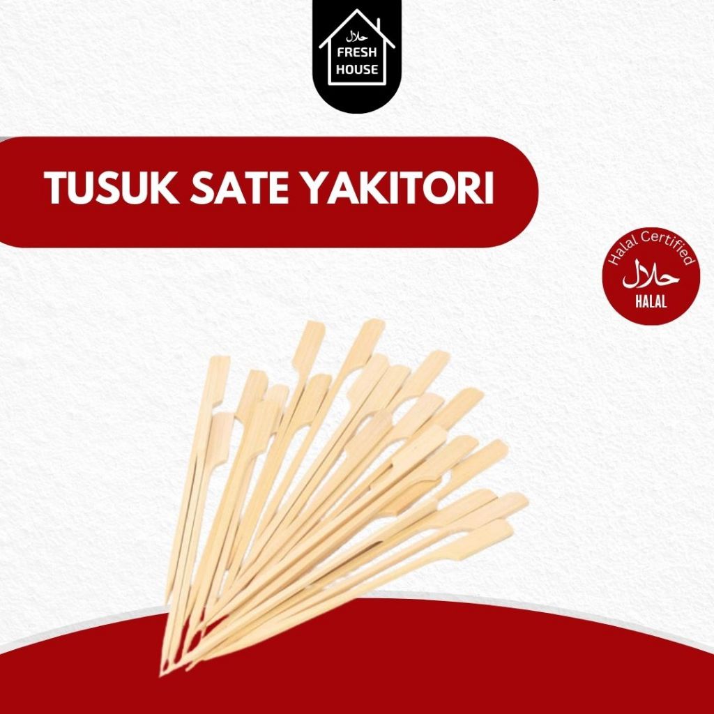 TUSUK SATE BENDERA ISI  100 PCS / TUSUK SATE  YAKITORI /  TEPPOSTICK / TUSUK SATE YAKITORI