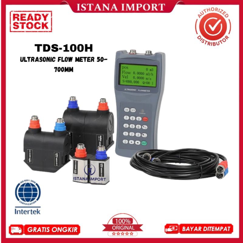 Ultrasonic Flow Meter 50-700mm TDS100H M2 Portable TDS-100H Water