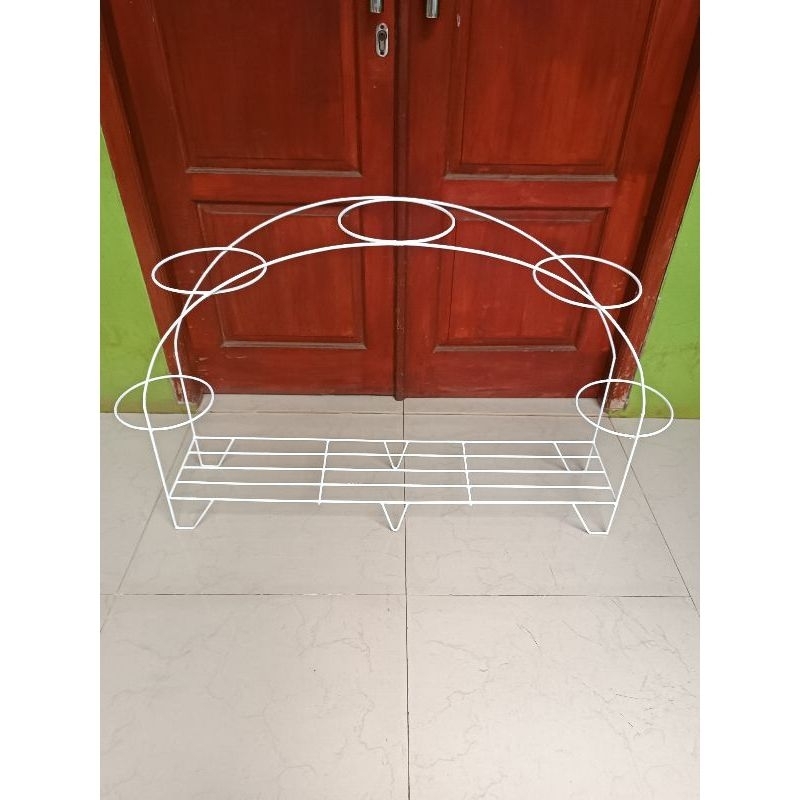 standing pot rak pot unik rak pot besi 60x60