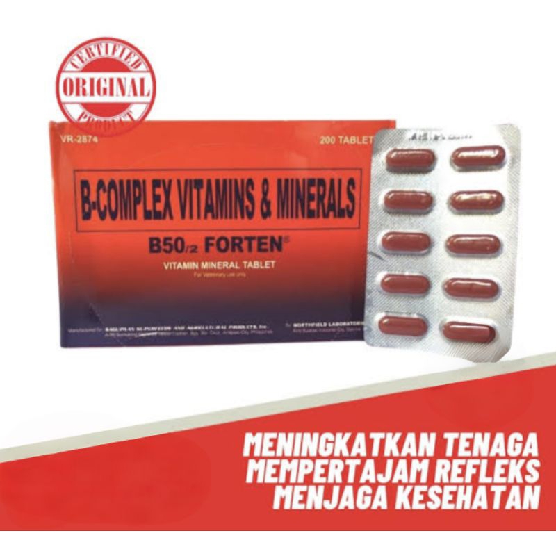 B50 Forten Sagupaan obat vitamin ayam tenaga refleks daya tahan
