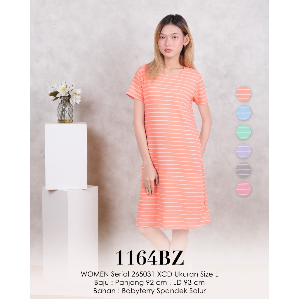 MDmod/Lemone dress wanita size M, L motif garis