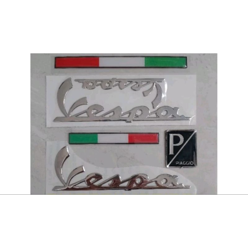 emblem tulisan vespa model original motor vespa buat motor uwinfly T3 T3S T3 pro T3super T5 smooth z