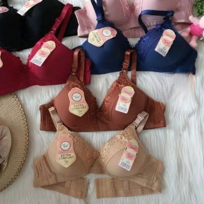 [1pc] BH/Bra Teli Brukat Tanpa Kawat Kait 3 art 988 / cup C/ bra ukuran 38,40,42,44 art 988/851BH br