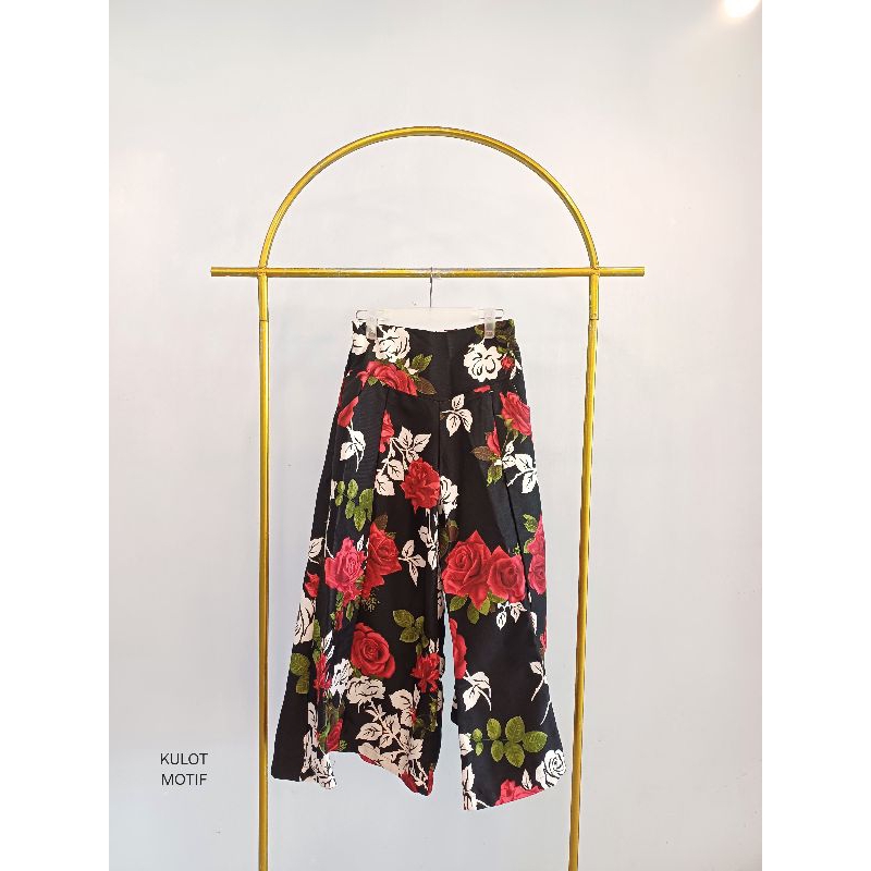 kulot wanita motif bunga/kulot motif