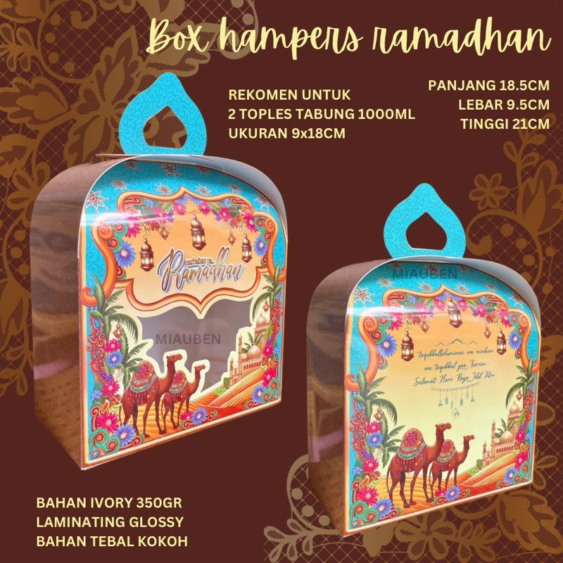 

box hampers ramadhan kotak kue ramadan 2 toples 800ml 1000ml
