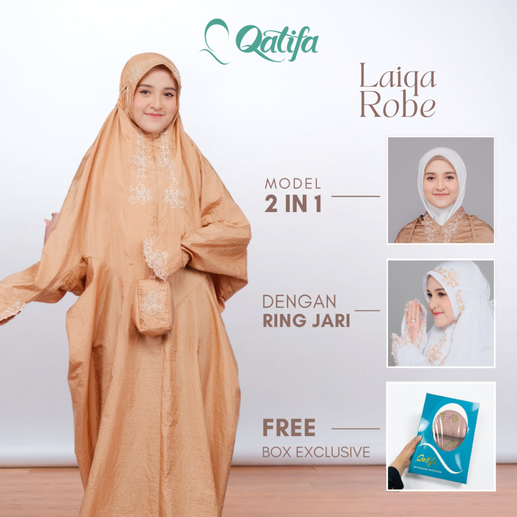 Mukena Travel Terusan Bordir Jubah Lajuran Terusan Mukena Tangan Lengan Mukenah Travel Bordir Terusa