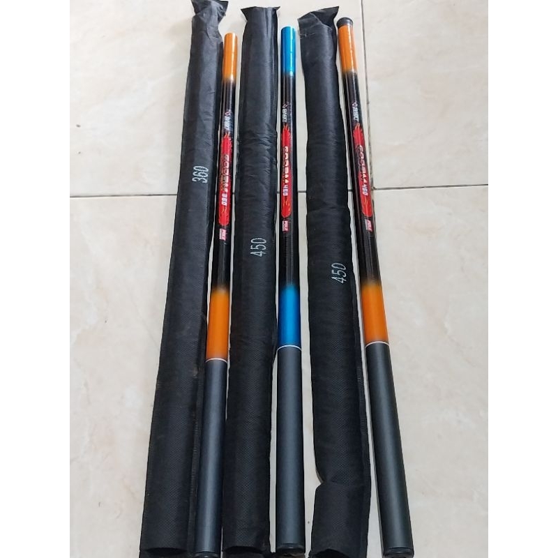 Tegek pancing Gadom pole panjang 180 , 360 , 450 ,/ tegek pancing Pakis panjang 270 , 360 , 450 ,/ T