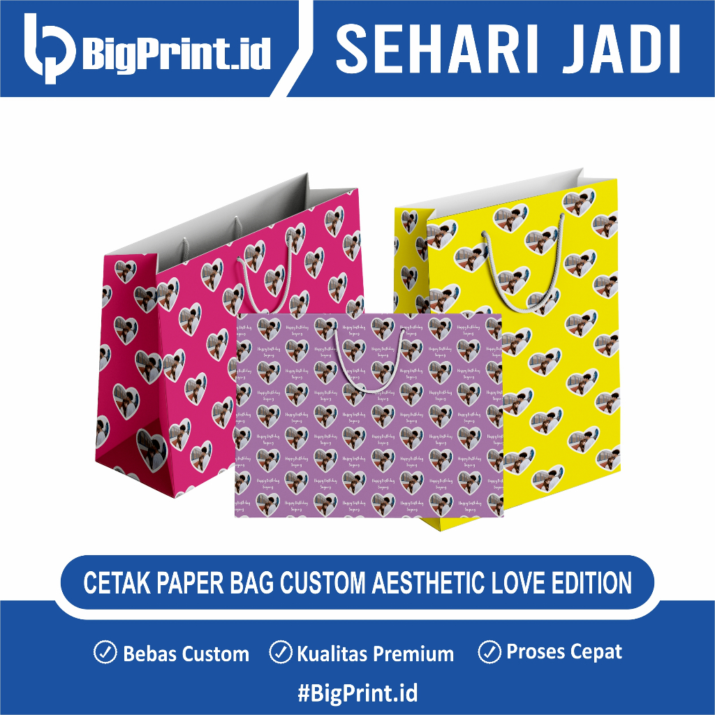 

CETAK PAPER BAG CUSTOM AESTHETIC LOVE EDITION | TERMURAH