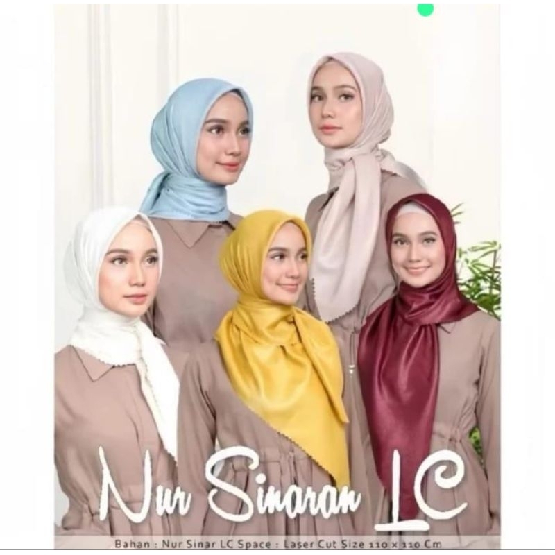 Kerudung Shinar Glamour Hijab Segiempat Polos Glitter