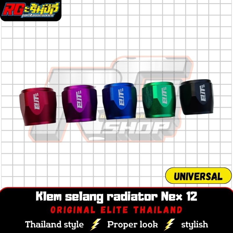 Breket Klem Kleman Clamp Selang Radiator AN12 NEX12 Almunium Aluminium Almu CNC PCX Vario 125 150 16
