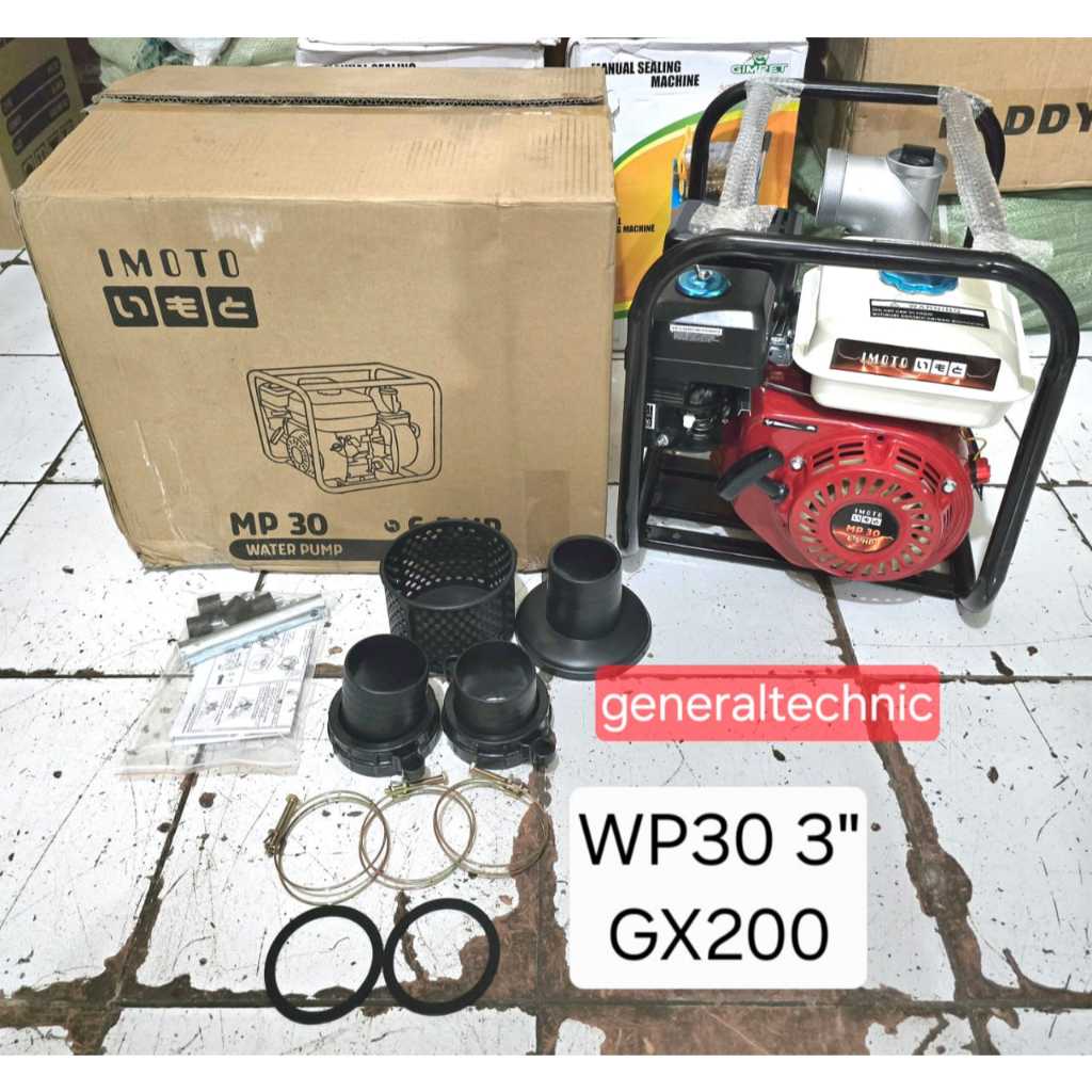 Waterpump WP30 3" Imoto MP30 3"/GX200 Alkon WP30 Pompa Air Sawah WP30 Pompa Irigasi 3" WP30