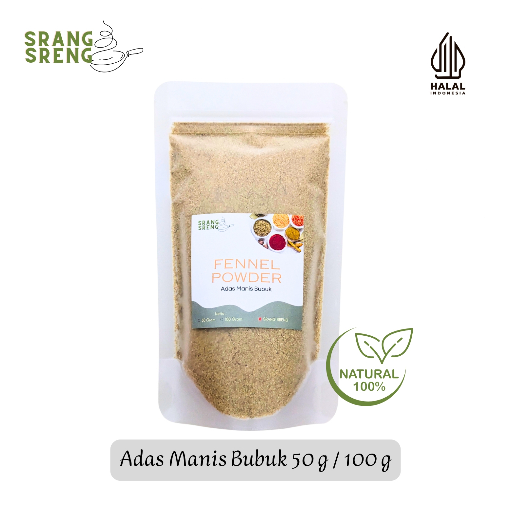

Adas Manis Bubuk 50 g & 100 g | Fennel Powder | Bumbu Dapur | Bumbu Rempah dan Herbal Tradisional