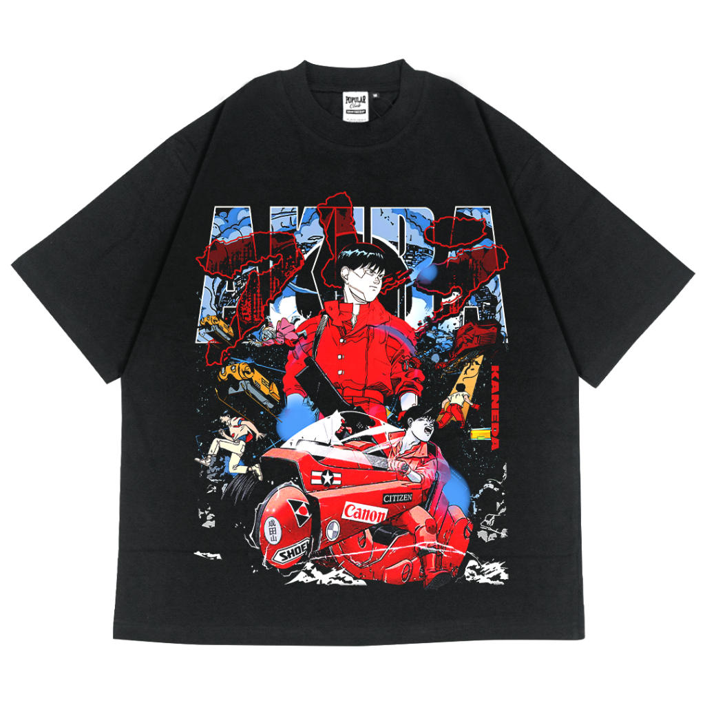Akira Oversized Vintage T-Shirt – Black