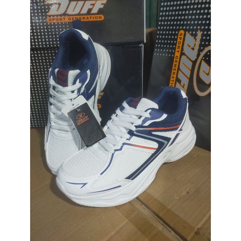 sepatu sneakers putih pria merk Duff original sepatu sport