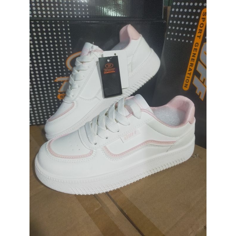 sepatu sneakers putih wanita merk Duff original