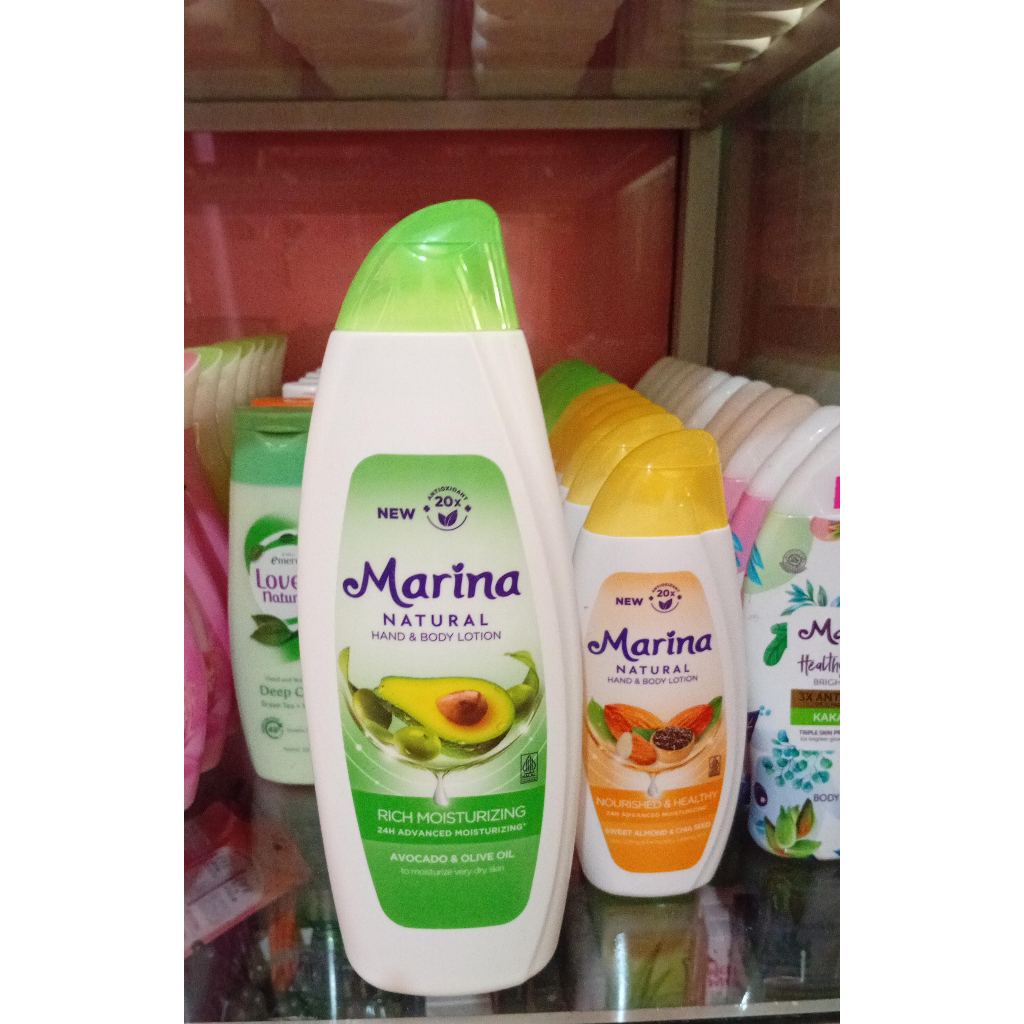 New Marina Natural Besar Hand & Body Lotion 20x Antioxidant 475ml Ukuran Besar/Handbody 475ml Ukuran