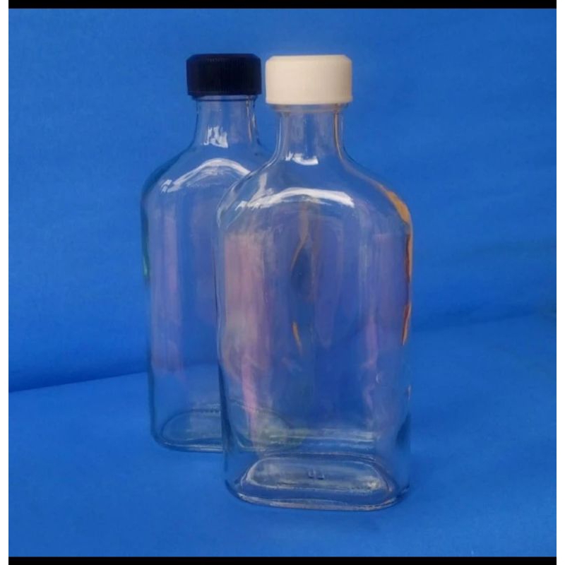 botol kaca gepeng 250 ml