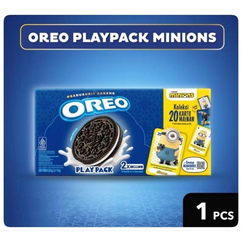 

Oreo Playpack Minions Cookies Cemilan Anak & Dewasa 239,2gr