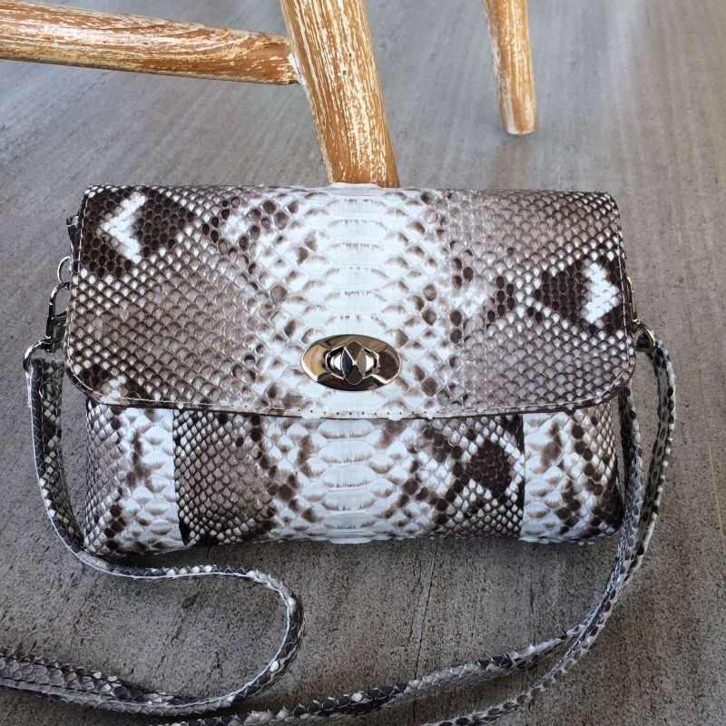 tas selempang cewek kulit ular asli