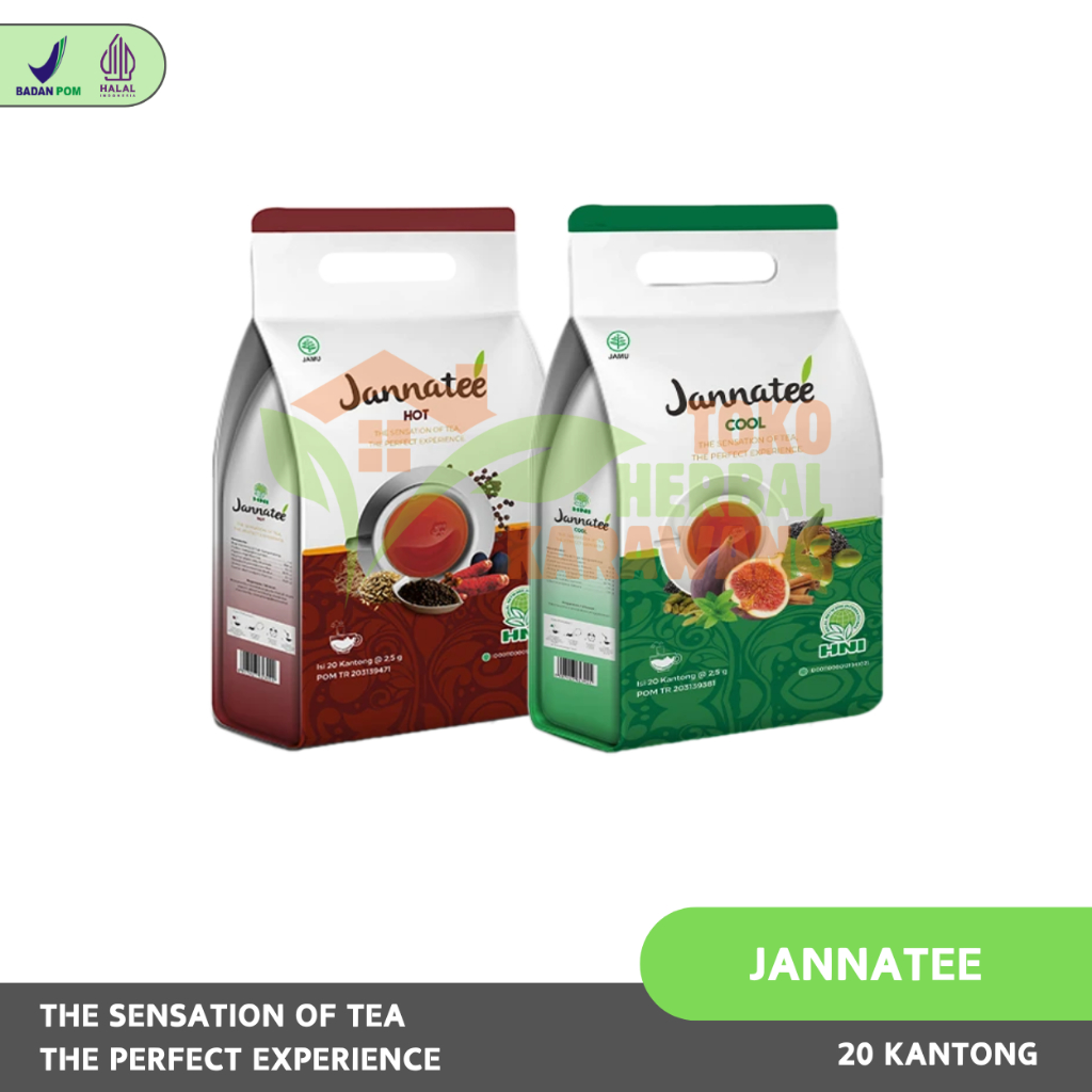 

JANNATEE COOL & HOT – Teh Herbal HNI HAI Isi 20 Kantong Teh