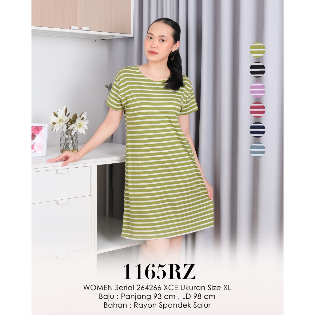 MDmode/Lemone Dress wanita size XL Jumbo salur