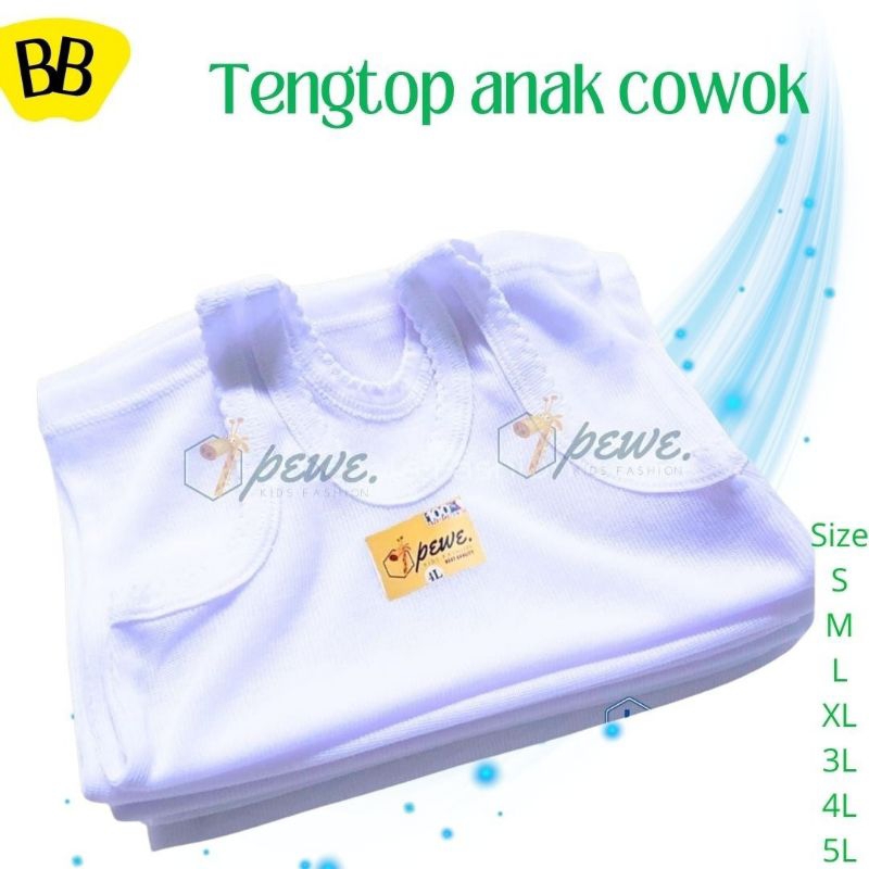 1 lusin kaos dalam anak putih polos tanpa bolong/ kaos dalam anak laki-laki putih polos/ singlet ana