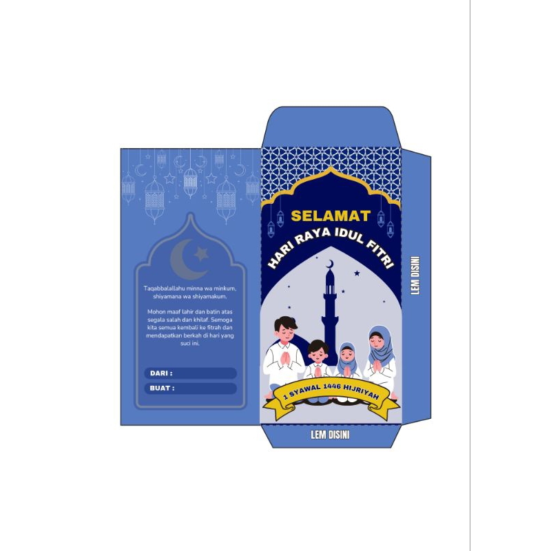 

AMPLOP LEBARAN CUSTOM BISA PAKAI FOT SENDIRI / KELUARGA