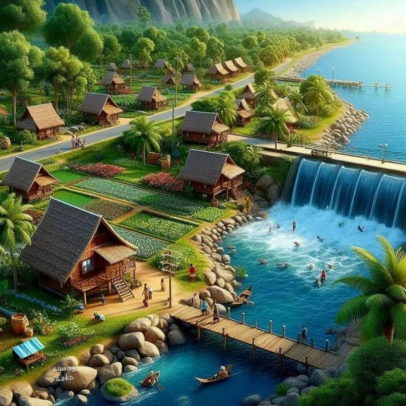 poster cetak jumbo pemandangan pedesaan hiasan dinding pemandangan pedesaan macam macam ukuran